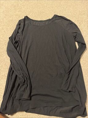 lululemon athletica Black Long Sleeve Scoop Neck Tee